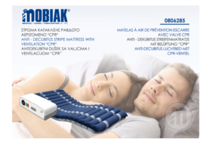 Σετ Στρώμα Κατακλίσεων Αεριζόμενο με Ραβδώσεις και με Αεραντλία