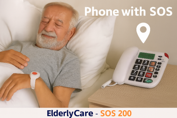 Σταθερή-τηλεφωνική-συσκευή-με-το-κόκκινο-κουμπί-βοήθειας-για-ηλικιωμένους-με-2-sos-μπουτόν-Mod.-SOS-200