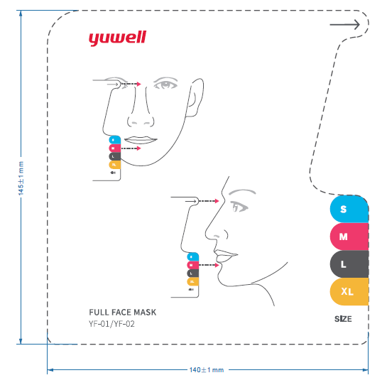 FULL FACE MASK YF-03 YUWELL